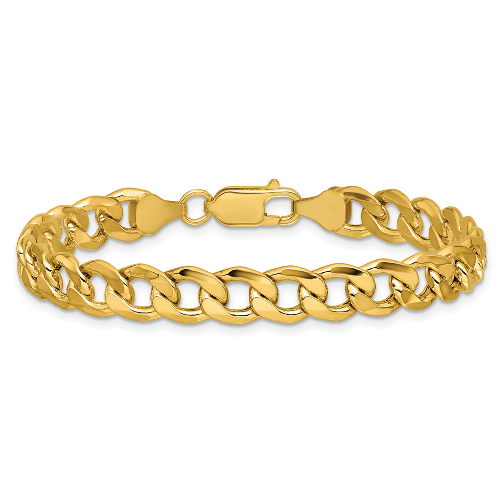 14k 7.5mm Semi-Solid Curb Chain