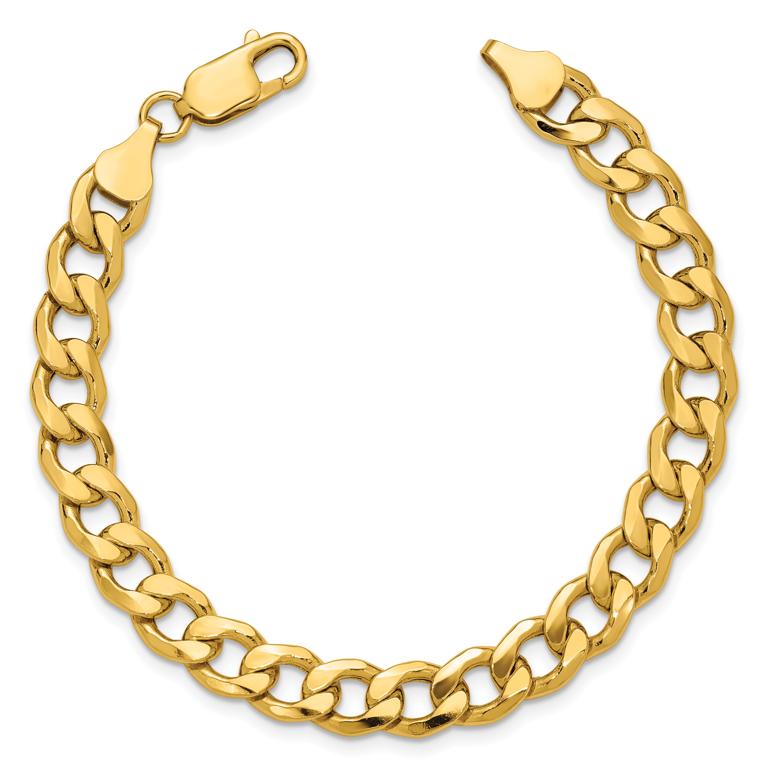 14k 7.5mm Semi-Solid Curb Chain