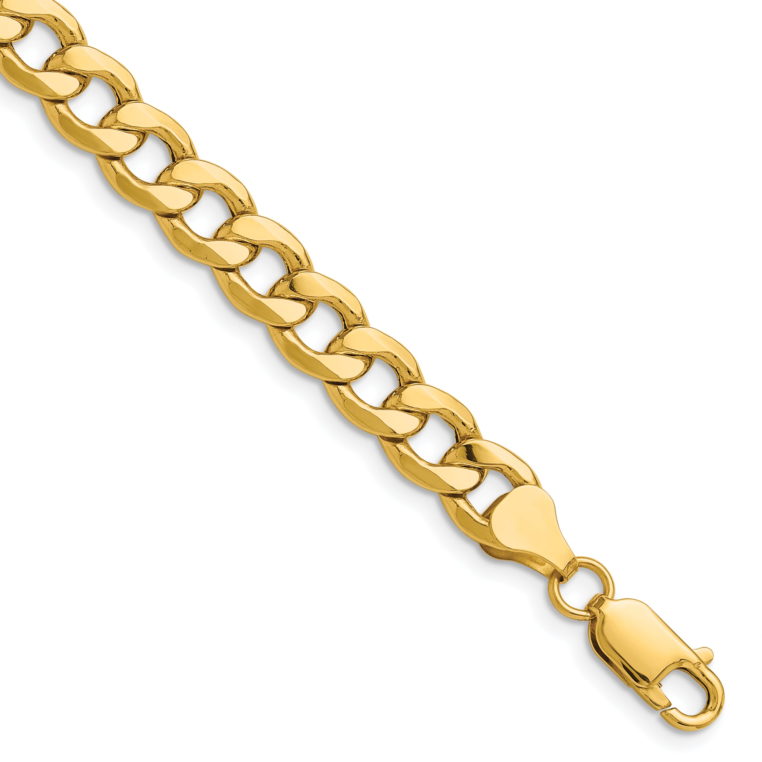 14k 7.5mm Semi-Solid Curb Chain Secondary image