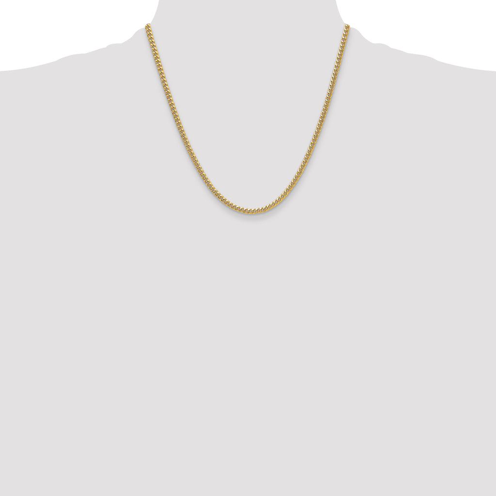 3.5mm 14K Yellow Gold Miami Cuban Link Chain - Sophia Jewelers