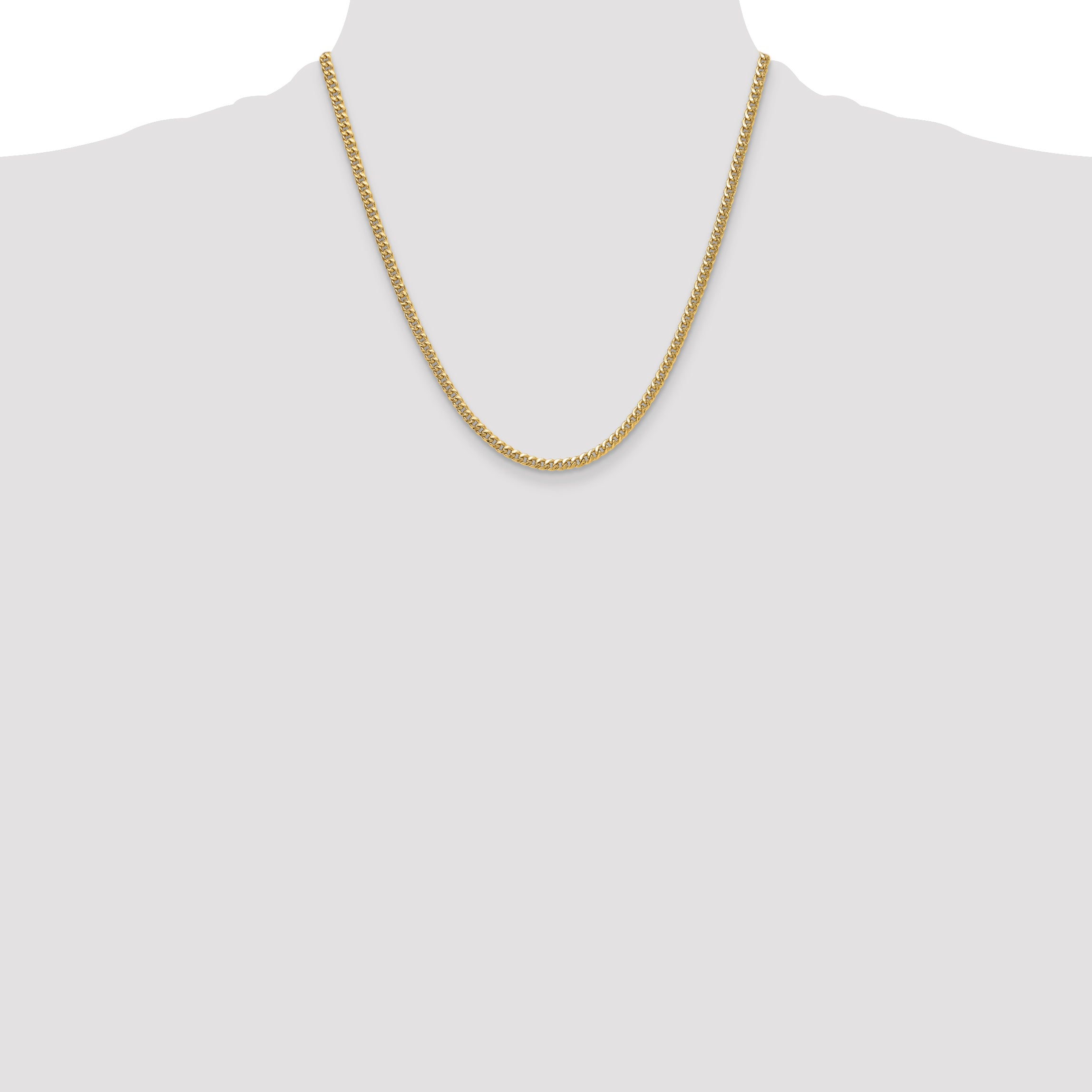 3.5mm 14K Yellow Gold Miami Cuban Link Chain - Sophia Jewelers