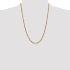 14k 3.5mm Semi-Solid Miami Cuban Chain