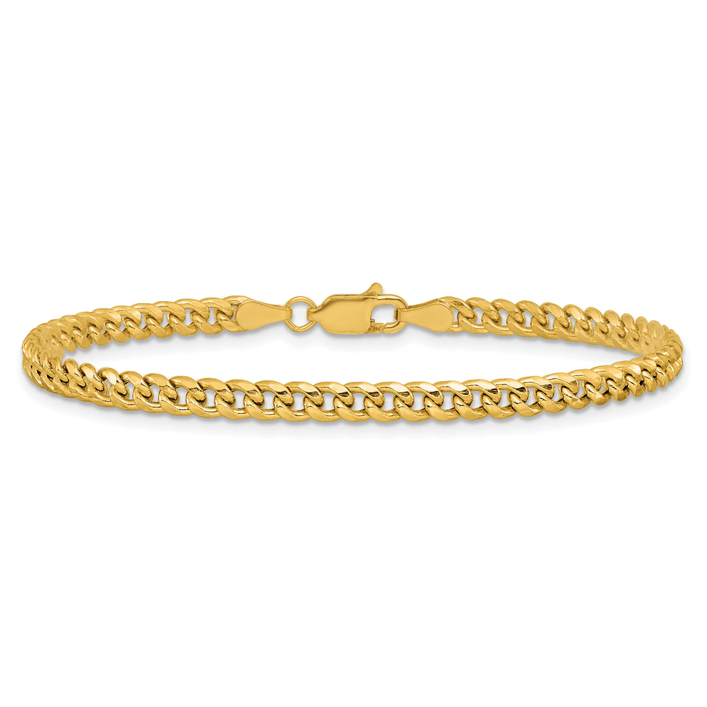 14K Yellow Gold Cuban Chain Necklace 3.5mm