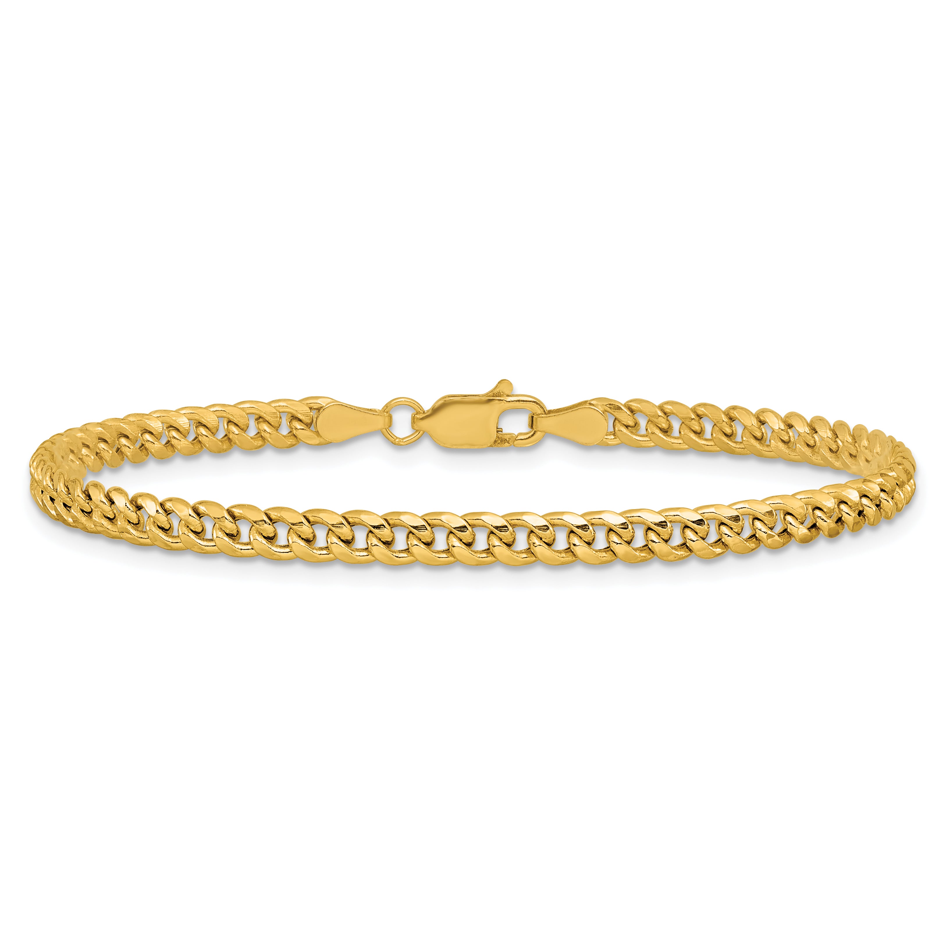 14K Yellow Gold Cuban Chain Necklace 3.5mm