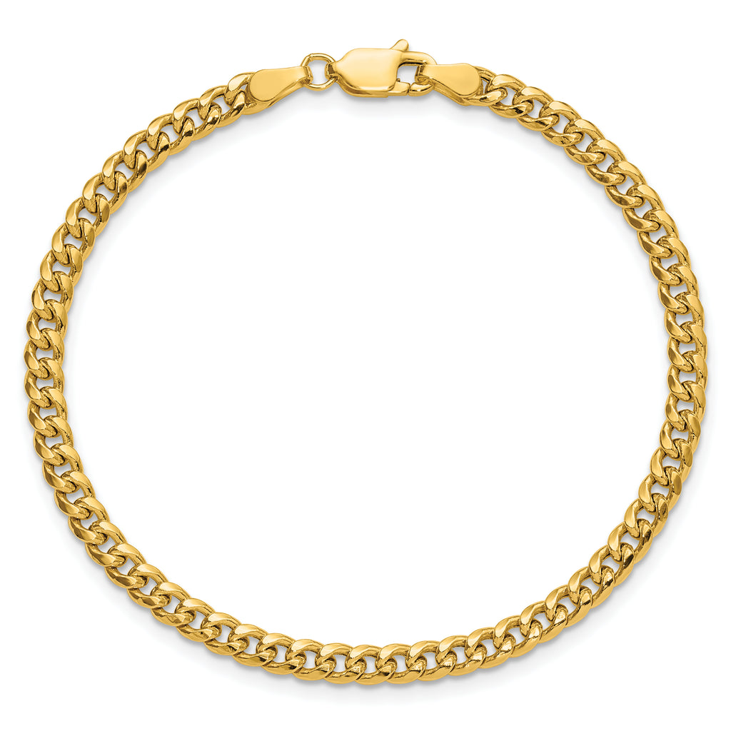 14K Yellow Gold Cuban Chain Necklace 3.5mm