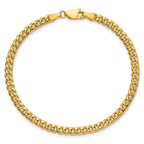 14K Yellow Gold Cuban Chain Necklace 3.5mm