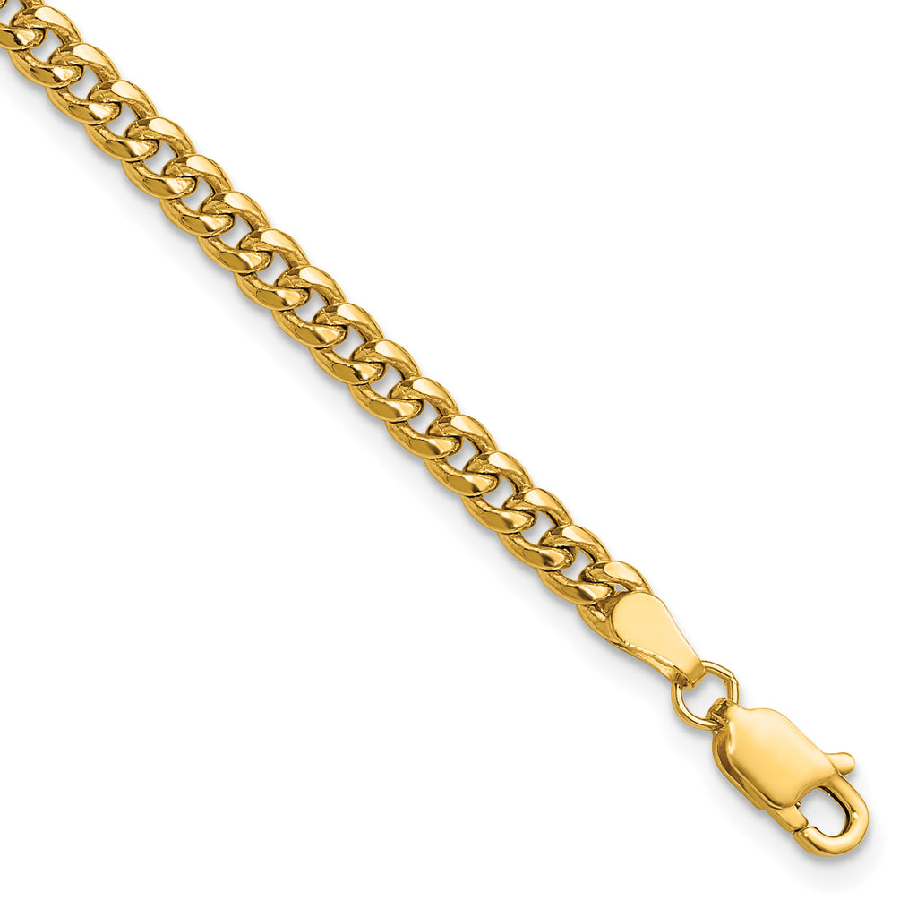 14K Yellow Gold Cuban Chain Necklace 3.5mm