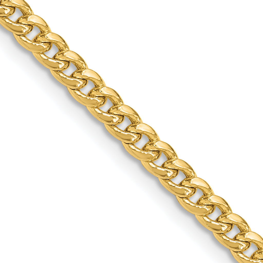 3.5mm 14K Yellow Gold Miami Cuban Link Chain - Sophia Jewelers