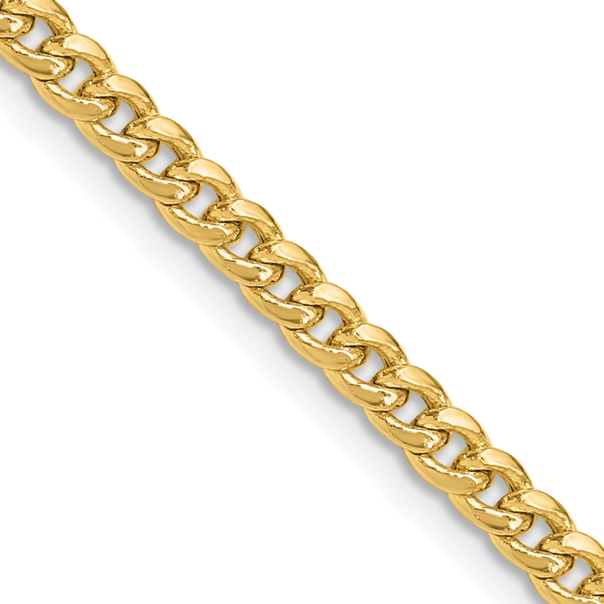 3.5mm 14K Yellow Gold Miami Cuban Link Chain - Sophia Jewelers