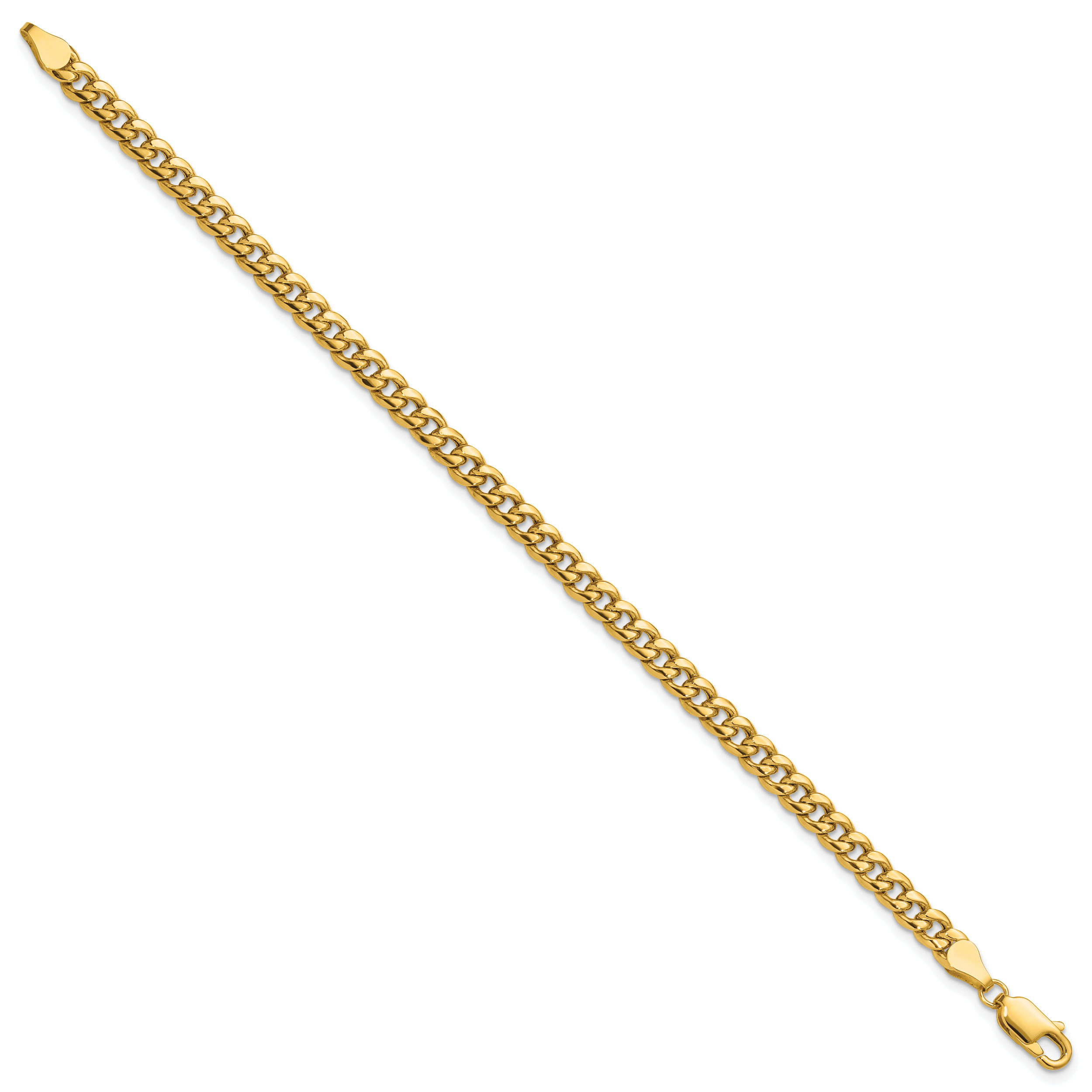 14K Yellow Gold Cuban Chain Necklace 4.5mm Secondary image