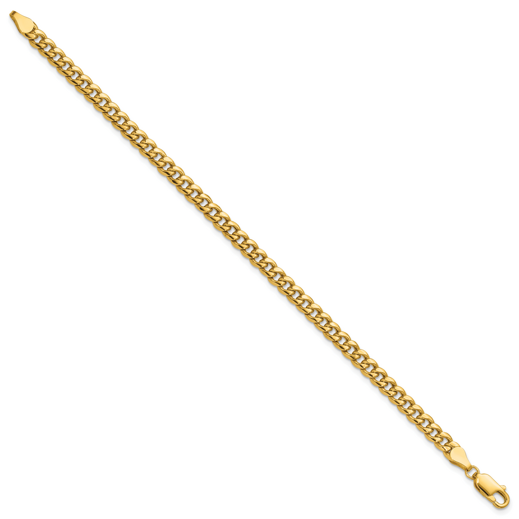 14K Yellow Gold Cuban Chain Necklace 4.5mm