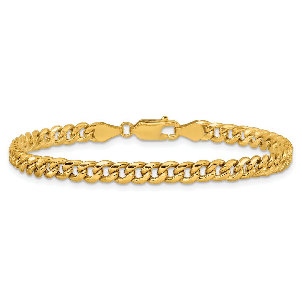 14K Yellow Gold Cuban Chain Necklace 4.5mm