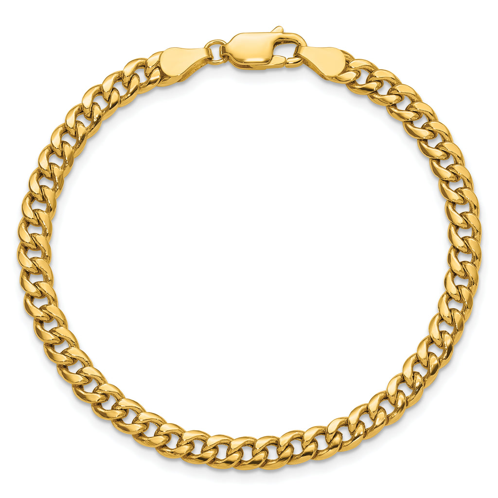 14K Yellow Gold Cuban Chain Necklace 4.5mm