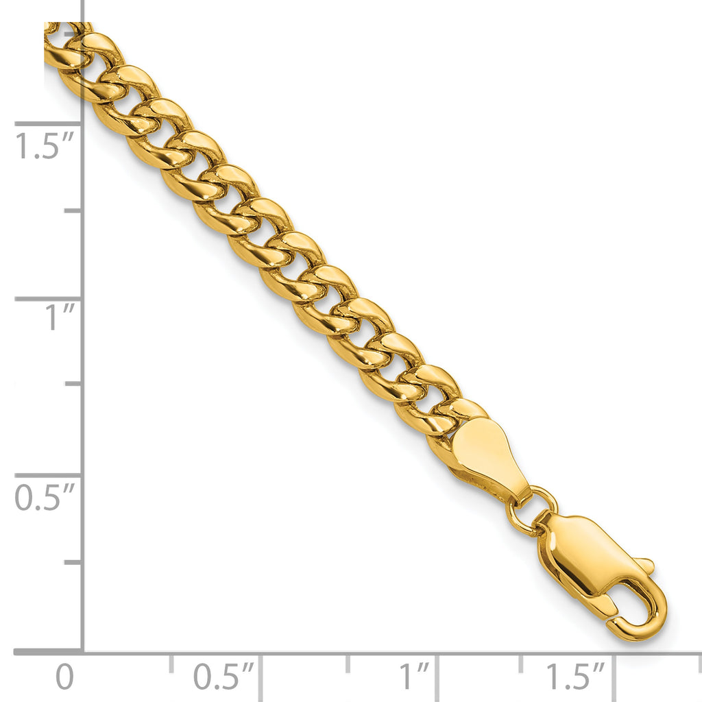 14K Yellow Gold Cuban Chain Necklace 4.5mm