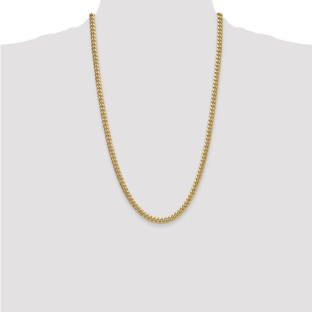 14k 5.25mm Semi-Solid Miami Cuban Chain