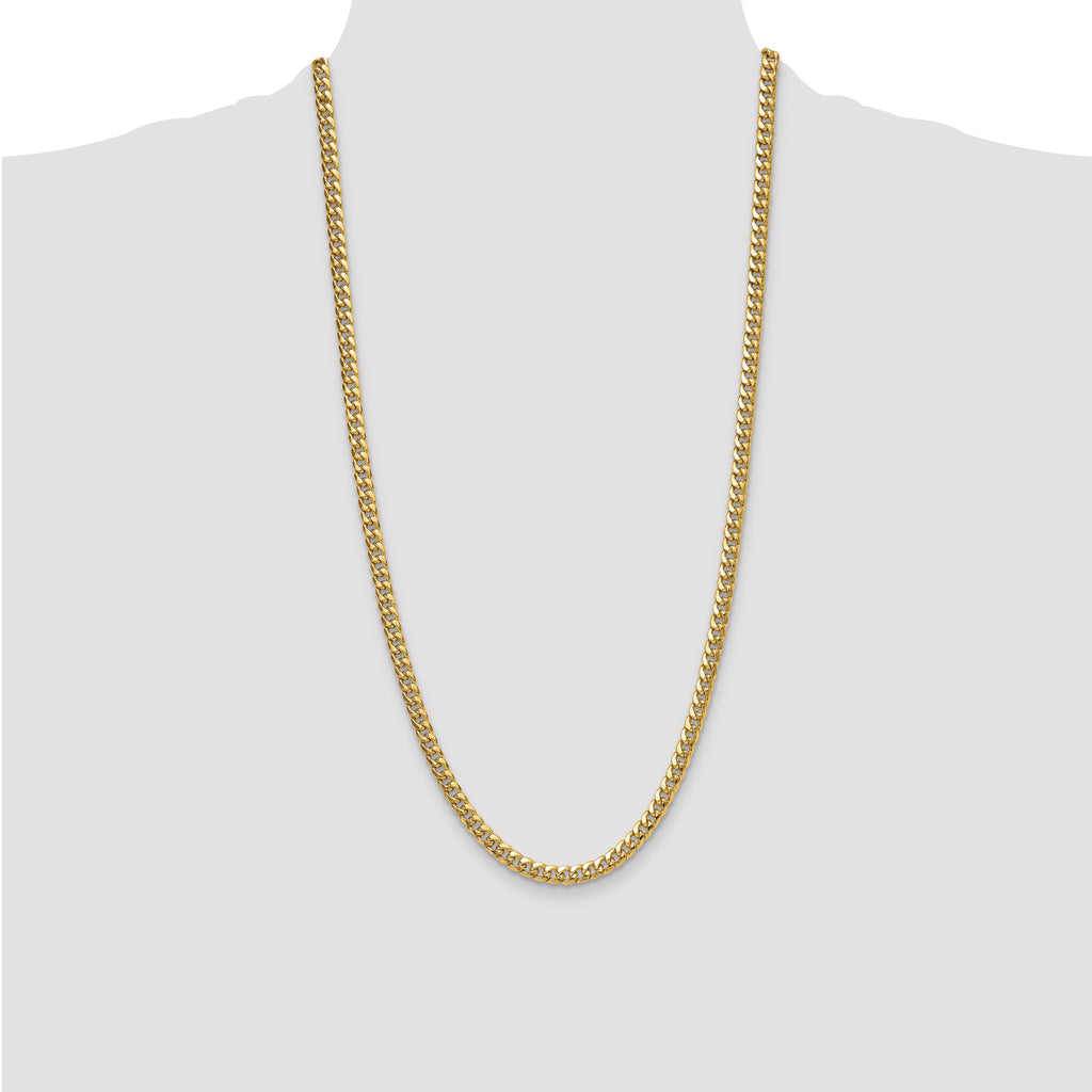 14k 5.25mm Semi-Solid Miami Cuban Chain