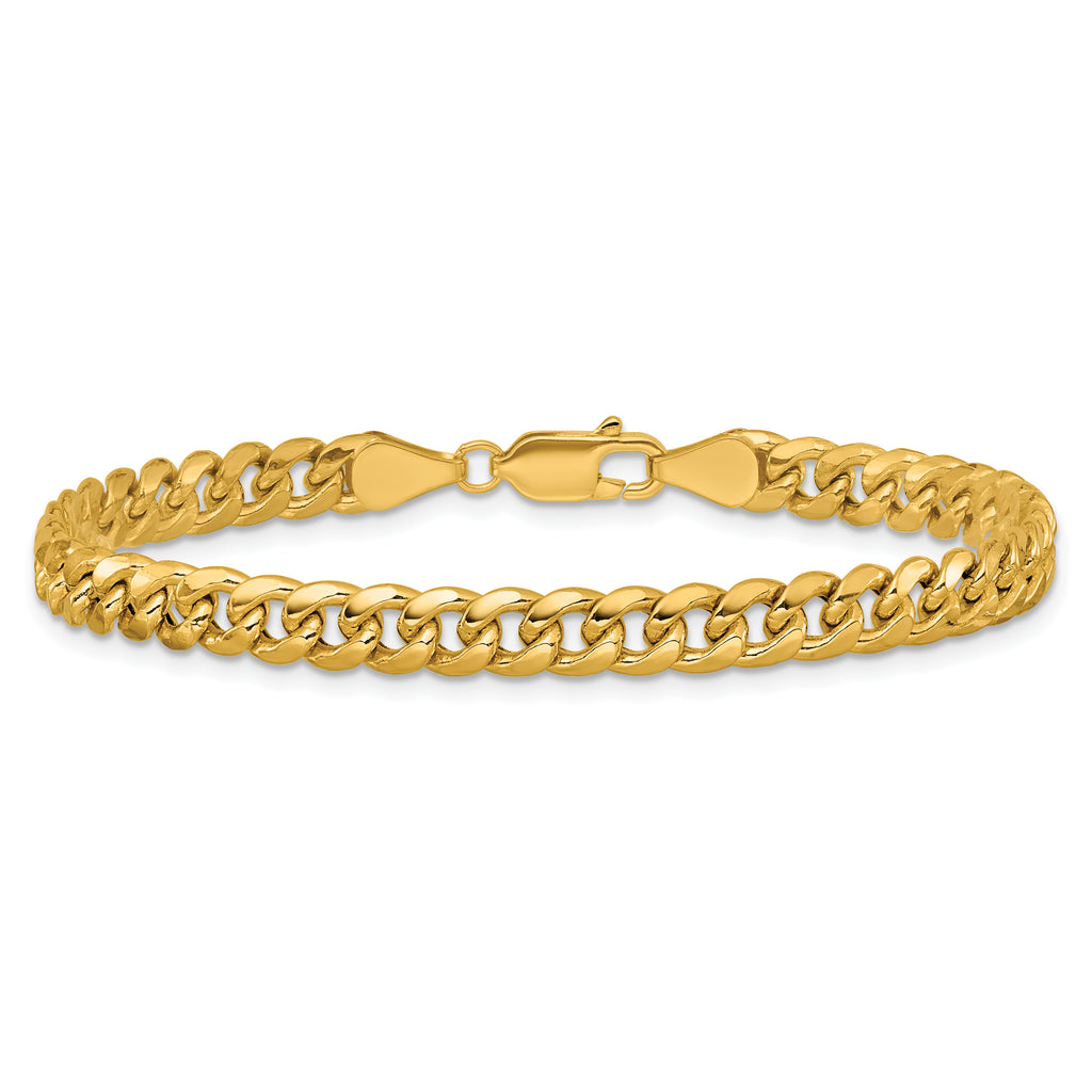 14k 5.25mm Semi-Solid Miami Cuban Chain