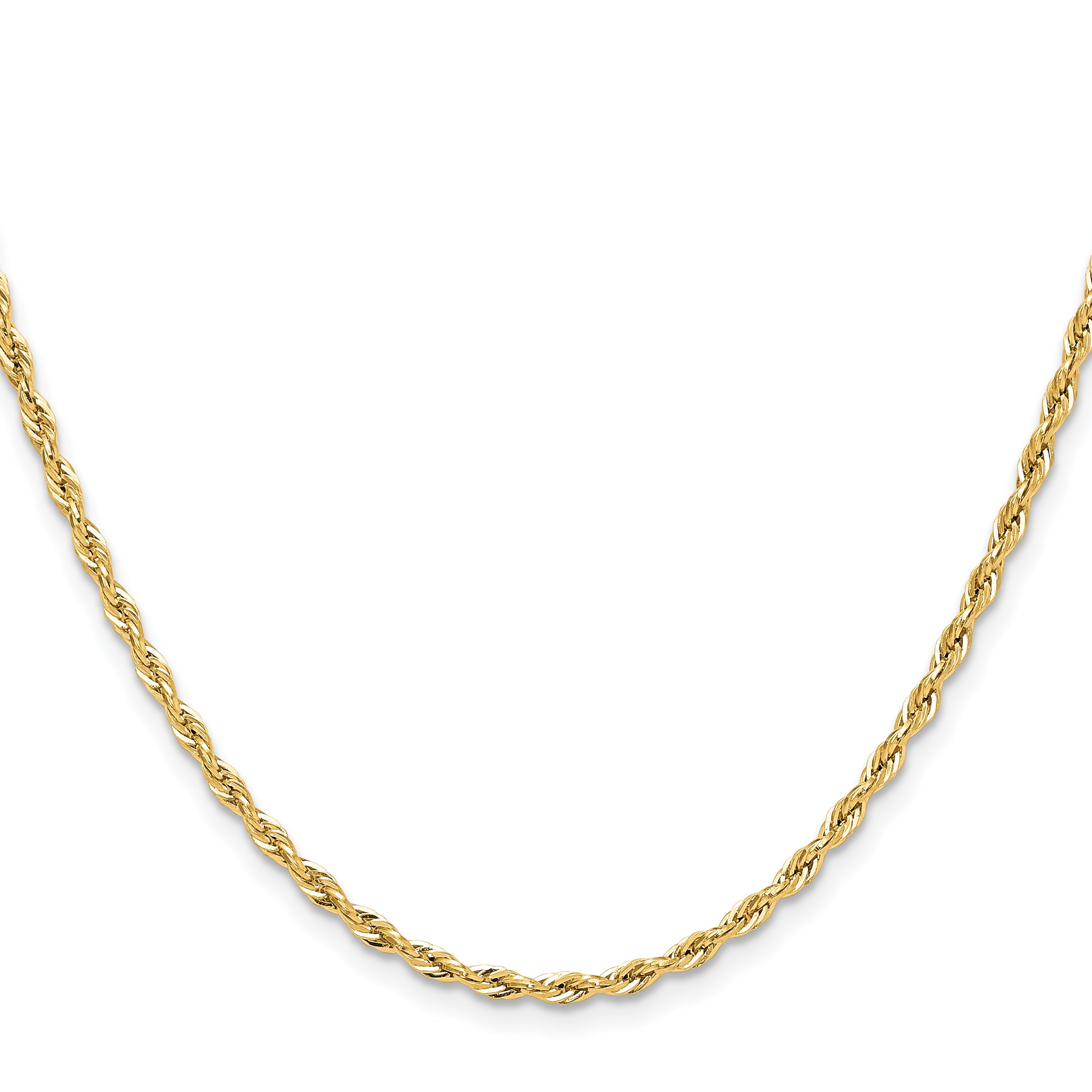 14ky 2.5mm Semi-Solid Rope Chain