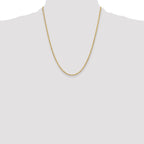 14ky 2.5mm Semi-Solid Rope Chain