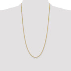 14ky 2.5mm Semi-Solid Rope Chain