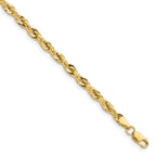 14K Yellow Gold Rope Chain Necklace 3.5mm