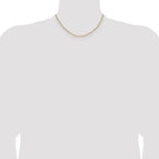14k 2.2mm Semi-Solid Beveled Paperclip Chain