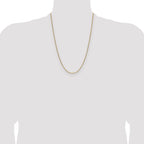 14k 2.2mm Semi-Solid Beveled Paperclip Chain