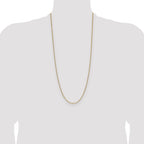 14k 2.2mm Semi-Solid Beveled Paperclip Chain