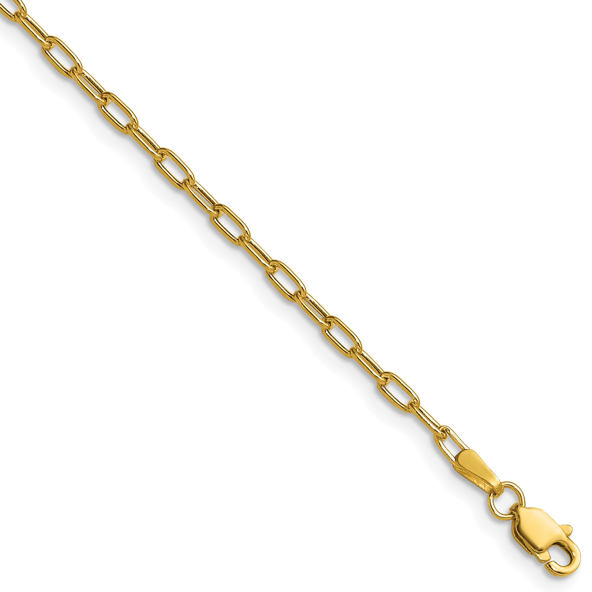 Beveled Paperclip Chain in 14K Yellow Gold, 2.2mm Secondary image