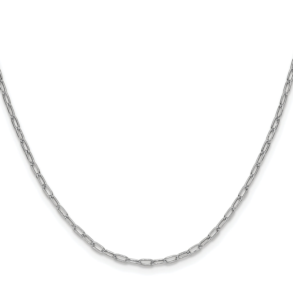14K White Gold Paperclip Chain Necklace 2.2mm - Sophia Jewelers