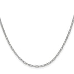 14K White Gold Paperclip Chain Necklace 2.2mm - Sophia Jewelers