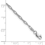 14K White Gold Paperclip Chain Necklace 2.2mm