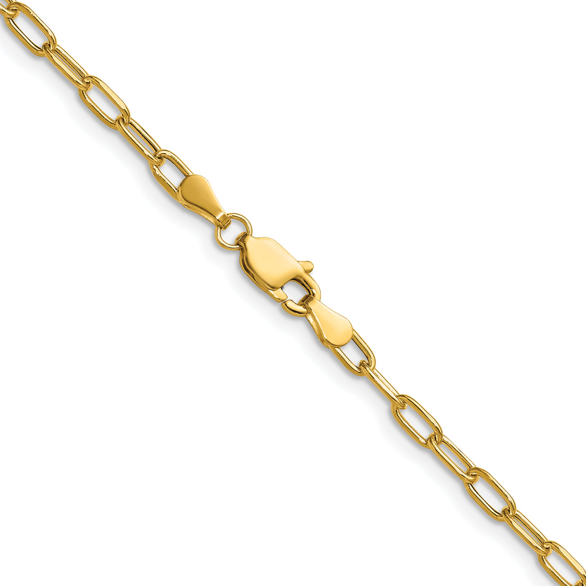 14K Yellow Gold Paperclip Chain Necklace 2.97mm - Sophia Jewelers