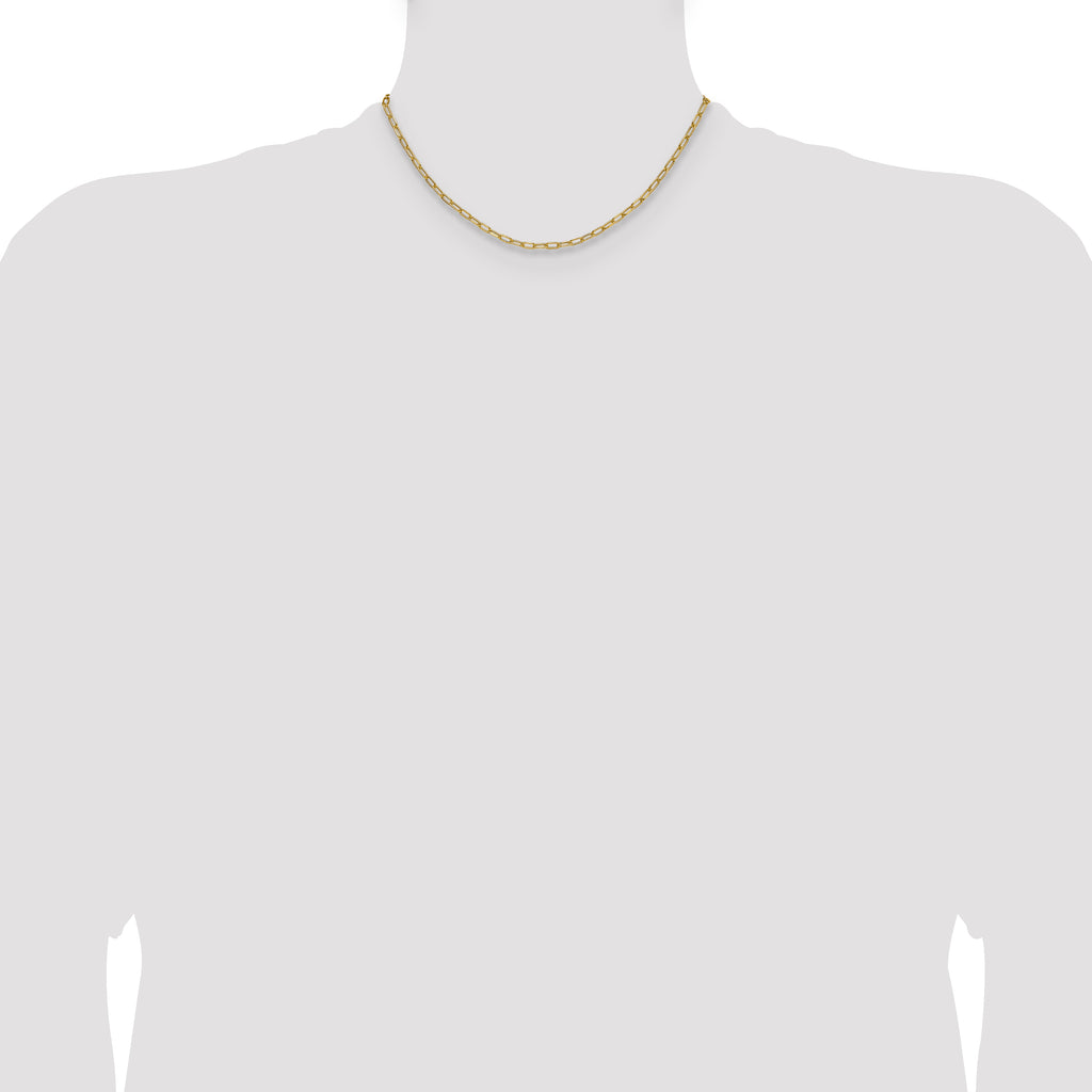 14K Yellow Gold Paperclip Chain Necklace 2.97mm - Sophia Jewelers