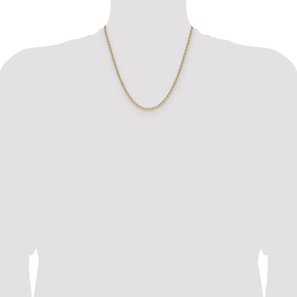 14K Yellow Gold Paperclip Chain Necklace 2.97mm - Sophia Jewelers