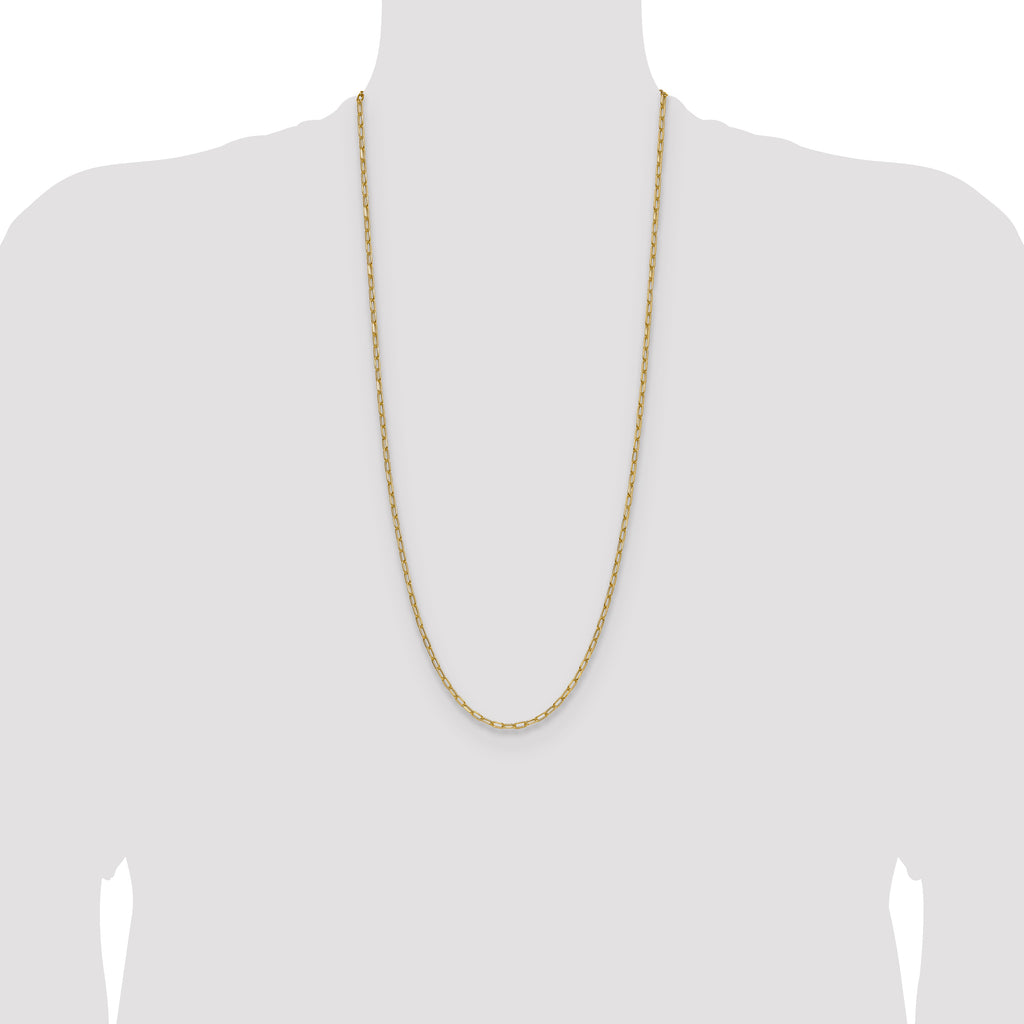 14K Yellow Gold Paperclip Chain Necklace 2.97mm - Sophia Jewelers