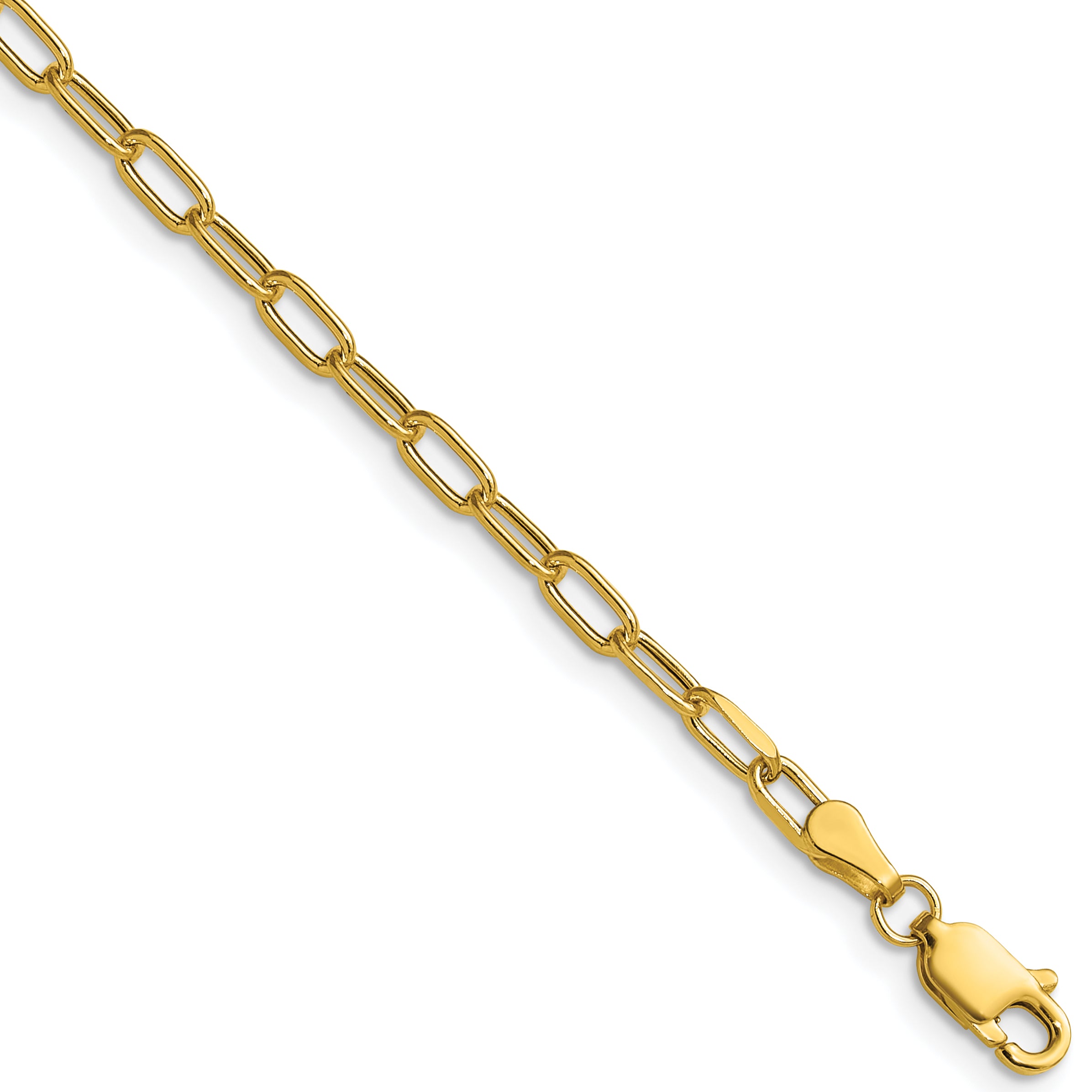 14K Yellow Gold Paperclip Chain Necklace 2.97mm Secondary image