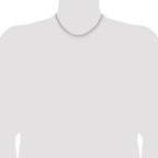 14k White Gold 3.0mm Semi-Solid Beveled Paperclip Chain