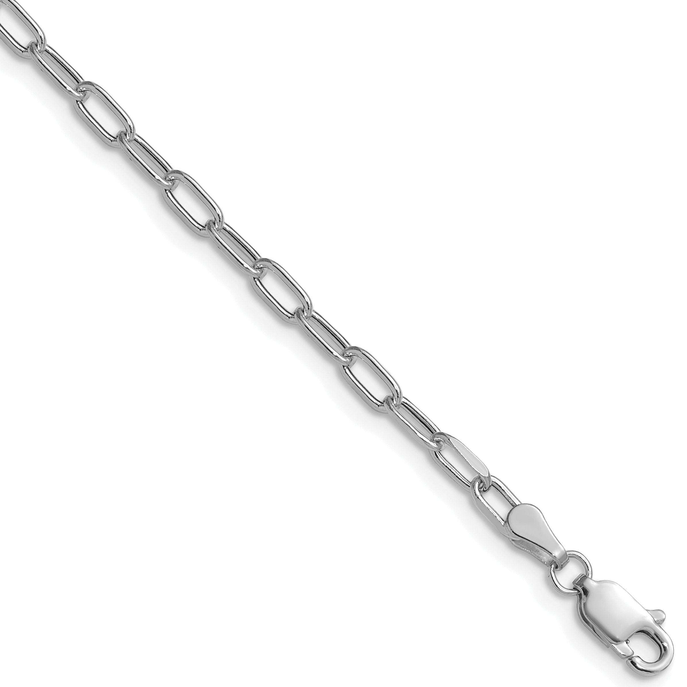 Beveled Paperclip Chain in 14K White Gold, 3mm Secondary image
