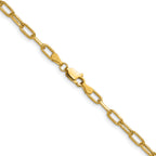14k 3.7mm Semi-Solid Beveled Paperclip Chain