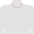 14k 3.7mm Semi-Solid Beveled Paperclip Chain