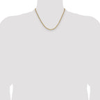 14k 3.7mm Semi-Solid Beveled Paperclip Chain
