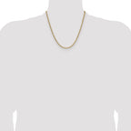 14k 3.7mm Semi-Solid Beveled Paperclip Chain