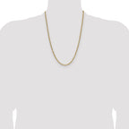 14k 3.7mm Semi-Solid Beveled Paperclip Chain