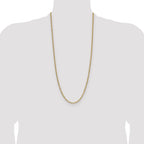 14k 3.7mm Semi-Solid Beveled Paperclip Chain