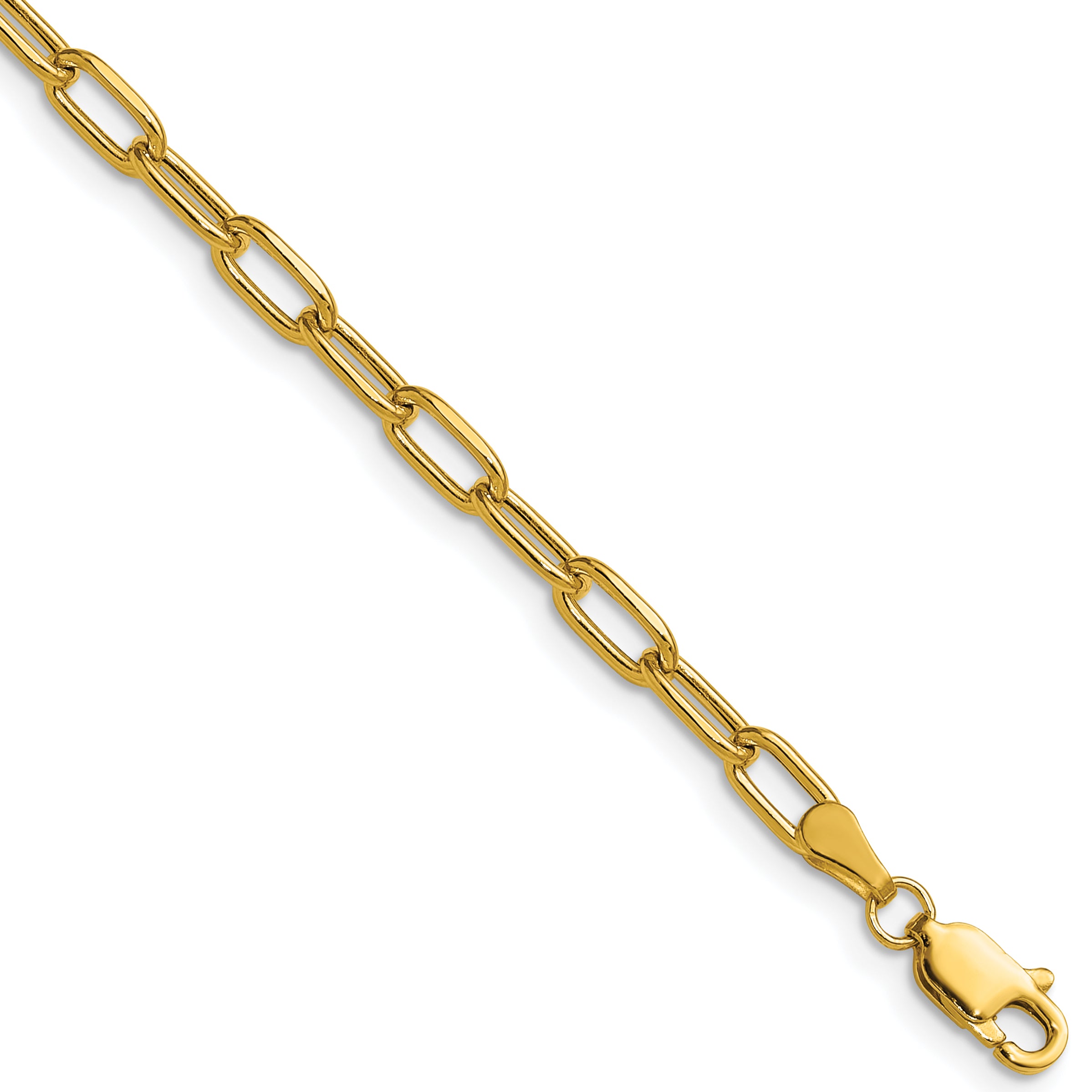 Beveled Paperclip Chain in 14K Yellow Gold Secondary image