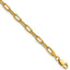 14k 3.7mm Semi-Solid Beveled Paperclip Chain