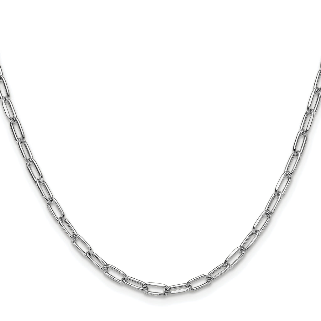 3.7mm 14K White Gold Paperclip Chain - Sophia Jewelers