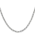 3.7mm 14K White Gold Paperclip Chain - Sophia Jewelers