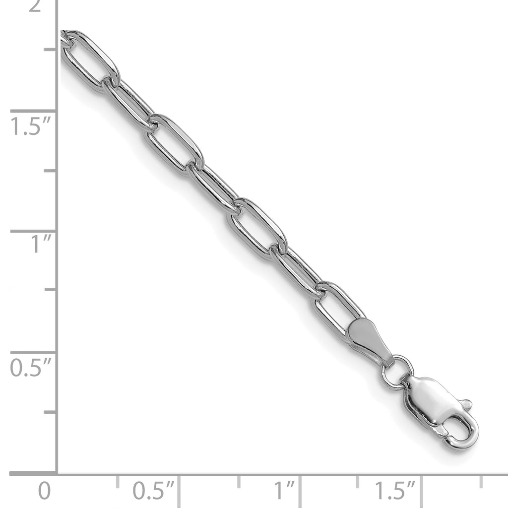 14K White Gold Paperclip Chain Necklace 3.68mm